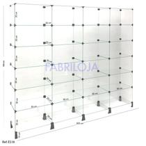 Estante de Vidro Modulado - 2,00 x 1,90 x 0,30 - Balcãonet