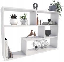 Estante decorativa mdf 80x90x15cm design multifuncional e elegante para deixar seu ambiente mais moderno Estante decorativa mdf 80x90x15cm design multifuncional e elegante para deixar seu ambiente mais moderno
