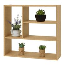 Estante Decorativa MDF Cru 90x90x18cm porta livros enfeites multiuso resistente Estante Decorativa MDF Cru 90x90x18cm porta livros enfeites multiuso resistente
