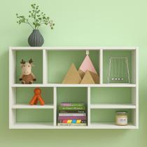 Estante decorativa Moderna de Parede 60x90x15cm para Sala Organizador de Livros e Objetos sinanue