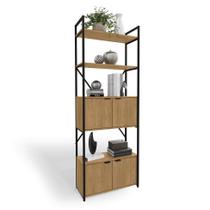 Estante Dublin 4 PT Freijó e Preta Estante Dublin 4 PT Freijó e Preta