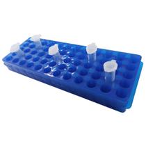 Estante Dupla Face Azul para 60 Microtubos de 0,5 / 1,5 / 2,0 ml (CRAL) Estante Dupla Face Azul para 60 Microtubos de 0,5 / 1,5 / 2,0 ml (CRAL)