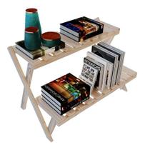 Estante Dupla Industrial P/ Livros Madeira Treliça