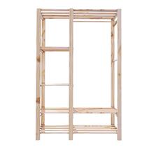 Estante Dupla Vertical Pinus Para Lojas De Roupas E Closet