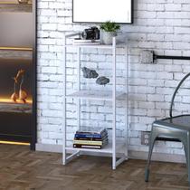 Estante Dynamica 45X30X104cm C/03 Prateleiras Estrutura Branca