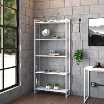 Estante Dynamica 80X30X187cm C/05 Prateleiras Estrutura Branca