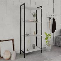 Estante Dynamica Industrial 3 Nichos 60 cm - Branco/Preto