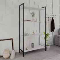 Estante Dynamica Industrial 3 Nichos 80 cm - Branco/Preto