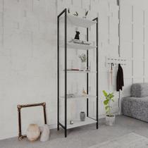 Estante Dynamica Industrial 4 Nichos 60 cm - Branco/Preto