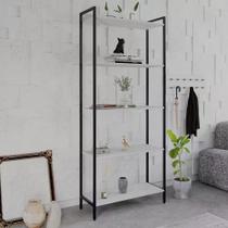 Estante Dynamica Industrial 4 Nichos 80 cm - Branco/Preto