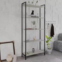 Estante Dynamica Industrial 4 Nichos 80 cm - Preto/Snow