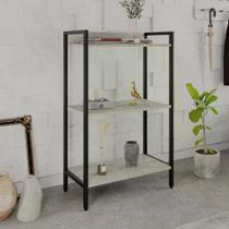 Estante Dynamica Industrial 60 cm - Preto/Snow