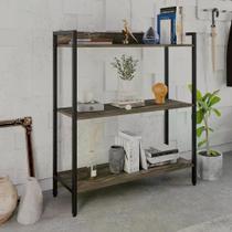 Estante Dynamica Industrial 80 cm - Carvalho Dark/Preto