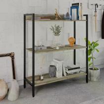 Estante Dynamica Industrial 80 cm - Carvalho/Preto