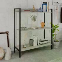 Estante Dynamica Industrial 80 cm - Preto/Snow