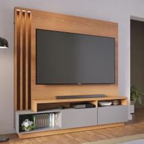 Estante e Home Theater Ripado para TV até 65 Polegadas com 180cmx184cm Led 2 Portas Humaitá Colibri Marrom Freijó/Cinza Estante e Home Theater Ripado para TV até 65 Polegadas com 180cmx184cm Led 2 Portas Humaitá Colibri Marrom Freijó/Cinza