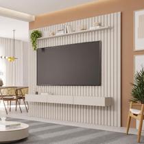 Estante e Home Theater Ripado para TV até 84 Polegadas 100% MDF 220CMX230CM Estante e Home Theater Ripado para TV até 84 Polegadas 100% MDF 220CMX230CM