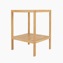 Estante Em Bambu Prateleiras Organizador Multiuso 2 Andares - Clink Estante Em Bambu Prateleiras Organizador Multiuso 2 Andares - Clink