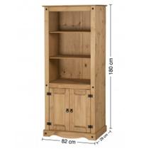 Estante em Madeira com 2 Portas Marrom Antique