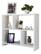 Estante Em Madeira MDP Vazado Branco Organiza Livros e Revistas Estante Em Madeira MDP Vazado Branco Organiza Livros e Revistas