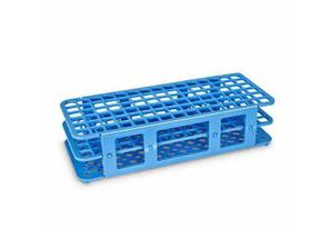 Estante Em Polipropileno P/ 40 Tubos De Ensaio Azul 20mm
