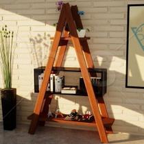 Estante Escada Madeira Maciça Decor Suze
