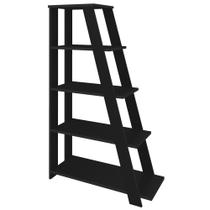 Estante Escada Multiuso Decorativa 5 Prateleiras Stela A06 Preto - Mpozenato Estante Escada Multiuso Decorativa 5 Prateleiras Stela A06 Preto - Mpozenato