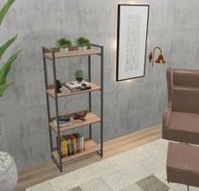 Estante Estilo Industrial com 4 Prateleiras Estante Estilo Industrial com 4 Prateleiras