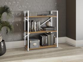 Estante Estilo Industrial Li007 Kappesberg Cor Canela branco