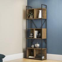 Estante Estilo Industrial Metal E Madeira Organizador 200x72cm