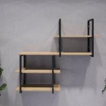 Estante estilo industrial suspensa com design elegante e moderno para escritório, sala e cozinha Estante estilo industrial suspensa com design elegante e moderno para escritório, sala e cozinha