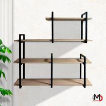 Estante Estilo Industrial Suspensa Para Escritório, Sala, Cozinha e Quarto Design Moderno e Prático Estante Estilo Industrial Suspensa Para Escritório, Sala, Cozinha e Quarto Design Moderno e Prático