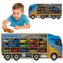 Estante Expositor Carrinho Menino Caminhao 20 Divisorias Mdf