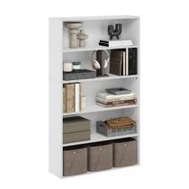 Estante Furinno Pasir, prateleira aberta de 5 camadas, 80 cm de largura, branca