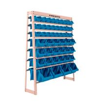 Estante Gaveteiro Organizador Kit 49 Gavetas Mistas N3/5/7 Azul Presto Unica