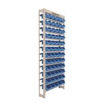 Estante Gaveteiro Organizador Kit 60 Gavetas N3 Azul Presto Unica Estante Gaveteiro Organizador Kit 60 Gavetas N3 Azul Presto Unica