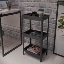 Estante Geo Multiuso Organizador Compacto 3 Prateleiras 76cm
