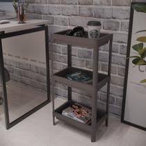 Estante Geo Multiuso Organizador Compacto 3 Prateleiras 76cm