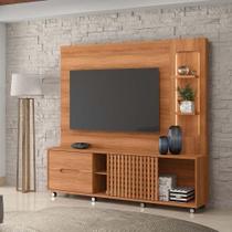 Estante Home Brise Para Tv Até 70 Polegadas 1 Porta Correr 2 Gavetas E Rodízio Jequitibá - Lukaliam