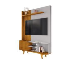 Estante Home Corumbau Para Tv de 55" Naturalle fresado/Off-White - Bechara