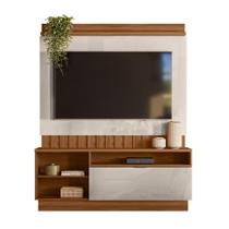 Estante Home Diamantina 785 Amendoa/Perola Metalizado