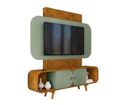Estante Home Embaú Para Tv de 75" Naturalle/Pistache - Bechara Estante Home Embaú Para Tv de 75" Naturalle/Pistache - Bechara