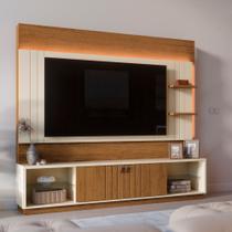 Estante Home Frisado para TV até 65 Polegadas 2 Portas de Correr Guiaba Mobler Estante Home Frisado para TV até 65 Polegadas 2 Portas de Correr Guiaba Mobler