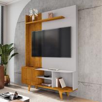 Estante Home Frisado para TV Até 75 Polegadas 1 Porta com Pés de Madeira Corumbaú Bechara Estante Home Frisado para TV Até 75 Polegadas 1 Porta com Pés de Madeira Corumbaú Bechara
