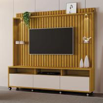 Estante Home Funcional TV 60 Polegadas 1,90m Com 3 Gavetas -