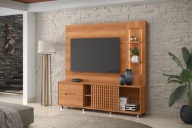 Estante Home Grande Com Led e Rodízios Brize Lukaliam