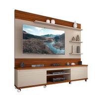 Estante Home Grande com Rodízios e Nichos Off White Freijó Germai Off White/ Freijó - Germai Móveis