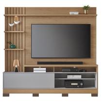 Estante Home Maceio 2,00m com Pes para TV com Led Freijo/Cinza Fosco - Colibri