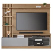 Estante Home Maceio 2,00m para TV de 65" com Led Freijo/Cinza Fosco - Colibri