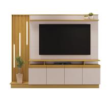 Estante Home MDP e MDF Ripado para TV até 65 polegadas Nature e Off - JCM Movelaria